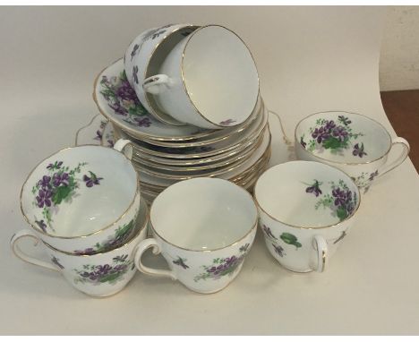 An attractive Adderley floral part tea service. Est. £20 - £30.