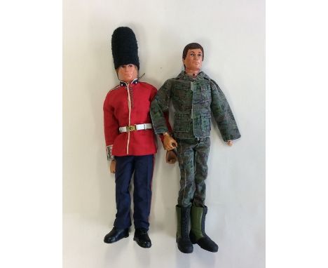 ACTION MAN: Two preloved Action men figures in Military outfits, both with movable eyes. (2) Est. £10 - £15.
