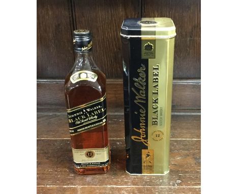 1 x 75 cl bottle of Johnnie Walker Black Label Extra Special 12 Years Old Scotch Whisky in tin. (1)