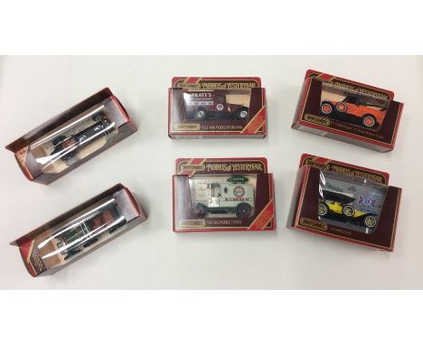 MATCHBOX: A selection of six various boxed "Models of Yesteryear" model toy vehicles comprising a 1935 ERA 'R.I.B' numbered Y