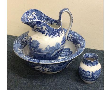 A large Copeland Spode jug and basin set of typical design. Est. £15 - £20.