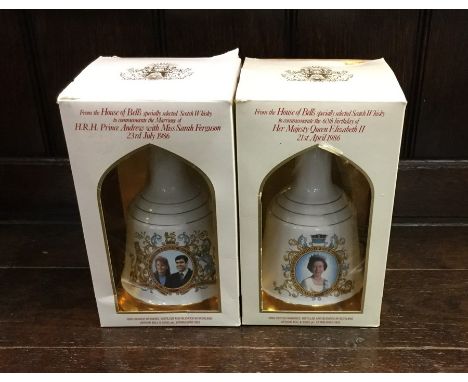 Two x boxed Bell's specially selected Scotch Whiskys in commemorative Wade decanters. (2)