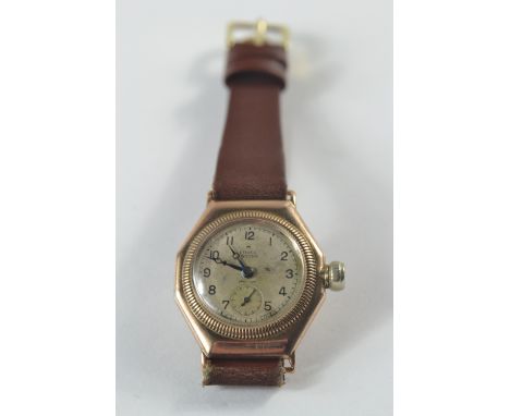 Vintage 9ct gold ladies Rolex Oyster Precision wristwatch. Glass approx 2cm across. Currently not in working order