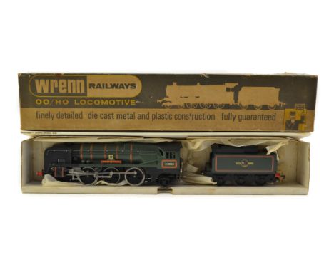 Wrenn 00 gauge 'Dorchester 34042' British railways die cast engine and coal tender. [boxed]