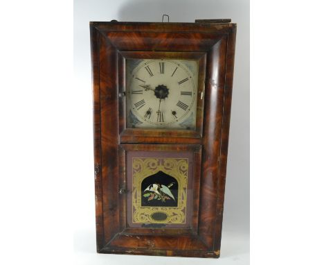 19th century Mahogany American wall clock