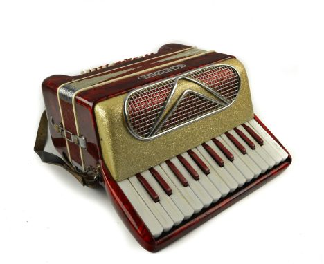 Concordia accordion of an 1950's style in fitted case.