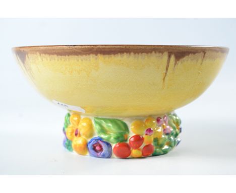 Bizarre 'My Garden' by Clarice Cliff sweetmeat dish having floral base diameter 17cm