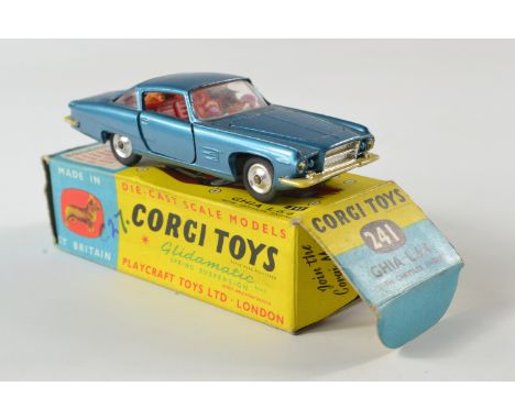 Corgi die cast model car Ghia L.6.4 (with Chrysler engine) in blue model 241 with original box