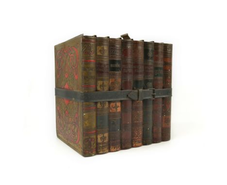 Vintage 'Huntley & Palmers' biscuit tin, in the form of bound classic book volumes. [16cm high approx) 