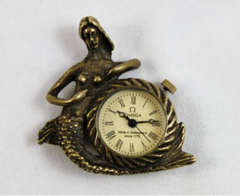 Small decorative mermaid clock, H ~ 4.5cm