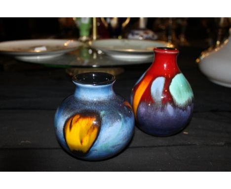 Two Poole globular vases c1960s