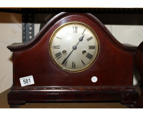 Large wooden carved Westminster chime mantel clock