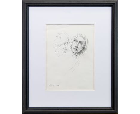 * PETER HOWSON (SCOTTISH b 1958), FIGURE STUDIES pencil on paper, signed and dated 2012 37cm x 26cm Mounted, framed and under