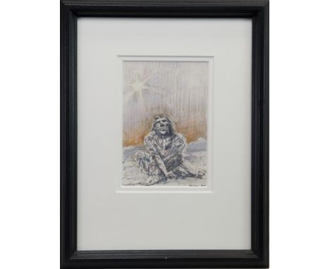 * PETER HOWSON OBE (SCOTTISH b 1958), LIBERATOR ink and watercolour on paper, signed and dated 2012 23.5cm x 15.5cm Mounted, 