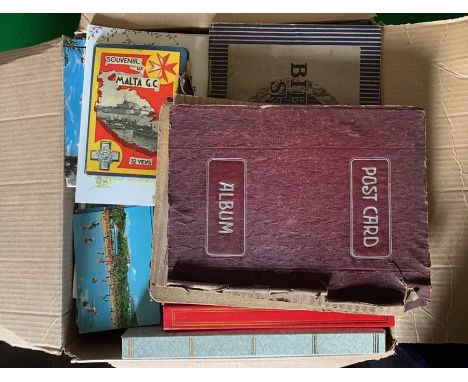 Collection of mid- to late-20th century postcards, in albums and loose, to include one earlier 20th-century/Edwardian album f