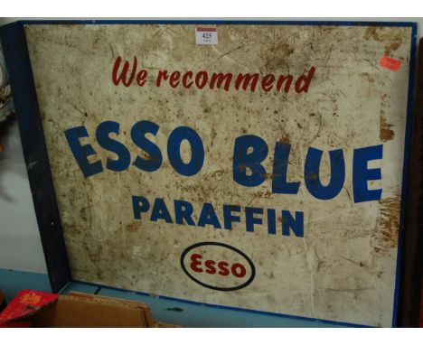 An Esso Blue double sided enamel sign