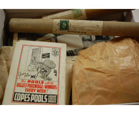 A small collection of sporting memorabilia to include photograph of George Best with facsimile signature and other photograph
