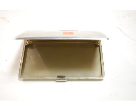 An engine turned silver pocket cigarette case, 5.5oz