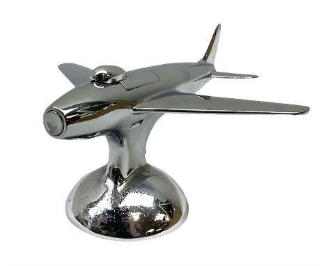 Dunhill chrome cigarette lighter, modelled as an aeroplane, registration no 872899