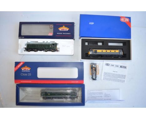 Three OO gauge electric diesel locomotive models to include a Heljan Class 33/1 (model in excellent condition with opened acc