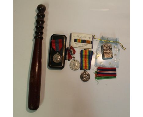 Collection of military items - Imperial Service Medal, British War Medal to 1918 Pte C. Brown of the Yorkshire Regiment, Edw.