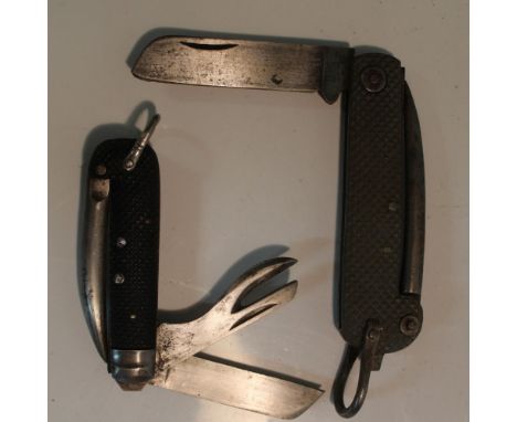 British Royal Navy Jack knife (Vulcan) by T. Ellin of Sheffield, British Army Jack Knife by Richards of Sheffield Dated 1944,