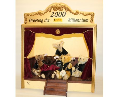 Steiff Millennium Band, wind-up musical movement playing 'When The Saints Go Marching In' H60cm W50cm D31cm,  limited edition