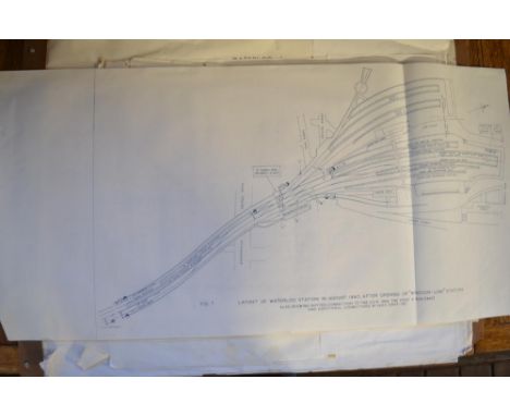 Extensive collection of railway related plans and drawings to include Waterloo and other London based railway Stations (inclu