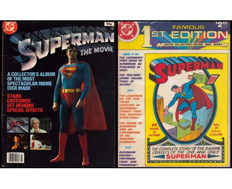 DC Comics Superman collection of 2 titles Famous First Edition Vol 1 C-61 and Superman The Movie (1979) DC Treasury Edition C