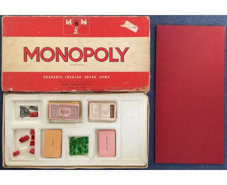 Monopoly Original UK Edition Board Game 1960s, with 4 player tokens and 7 hotels, apart from that appears complete and in its