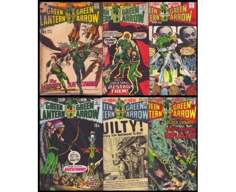 DC Comics collection of 6 Green Lantern co-starring Green Arrow comics. No. 80, 79, 81, 82, 83 and 84. We combine postage on 