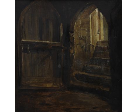 Edward Matthew Ward (1816-1879), The Clock Tower, Windsor, oil on canvas, inscribed verso 'Study made by EM Ward RA. The Cloc