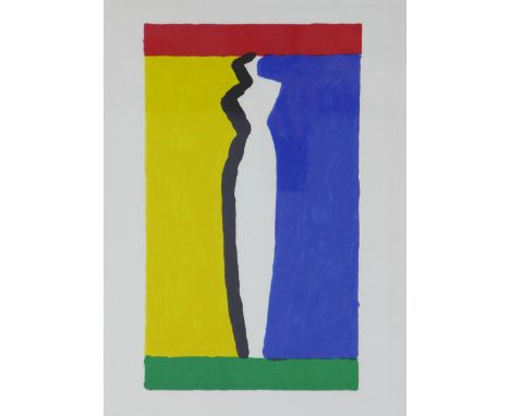 Aki Kuroda (Japanese b.1944) coloured print, framed under glass, 30 x 39cm including frame