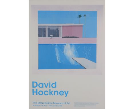 David Hockney - Metropolitan Museum of Art Nov 27, 2017 - Feb 25, 2018, coloured print, in a glazed frame, size overall 55 x 