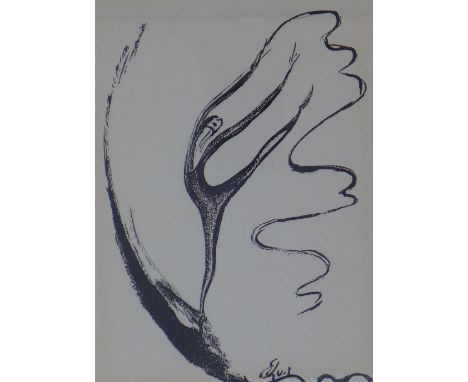 Irene Muir (SCOTTISH) print of a Dancer, framed under glass, 27 x 32cm including frame 