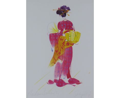Jake Sutton (BRITISH b. 1947) Mikado Opera costume design, limited edition print, 4/195, signed in pencil , framed under glas