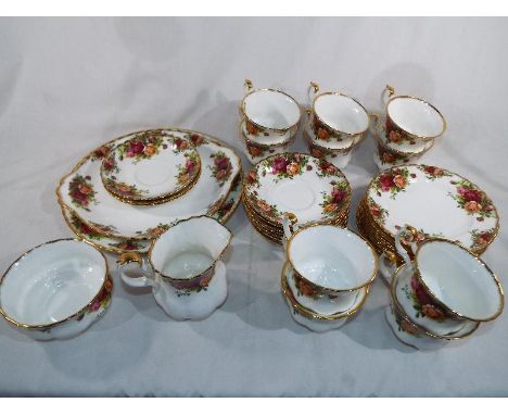 Royal Albert - a ten place setting tea service decorated in the Old Country Roses pattern comprising 35 pieces