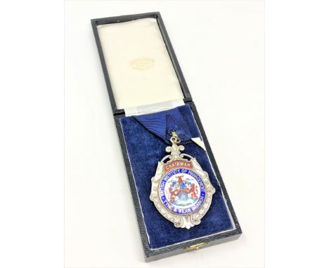 A large silver Tyne and Wear Institute of Management medal with sash CONDITION REPORT: 107g