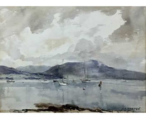 J K MAXTON, SAILBOATS watercolour on paper, signedmounted and framedoverall size 54cm x 61xm 