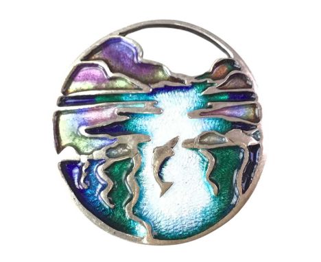 PAT CHENEY FOR ORTAK, SILVER AND ENAMEL BROOCH, ALONG WITH FURTHER JEWELLERY  the brooch with fish design, along with two sil