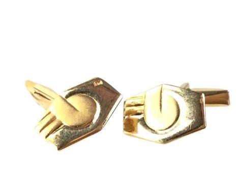 PAIR OF GENT'S CUFFLINKS, EIGHTEEN CARAT GOLD  Art Deco style, marked for eighteen carat goldQty: 7.84g gross