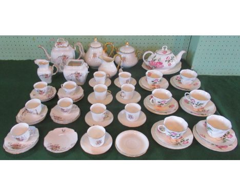 A large quantity of miscellaneous teawares, to include: eight piece tea service 'Mottis Font Roses', together with two other 