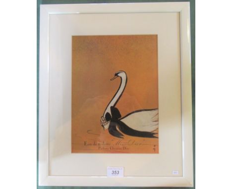 A 20th century print by Rene Gruau for Christian Dior.