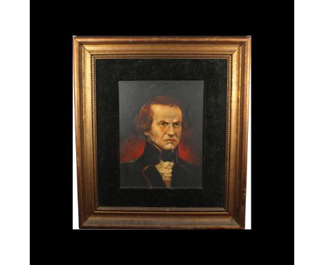 Antique European School Portrait of an Officer. Oil on board. Appears to be unsigned. Sight Size: 15 x 12 in. Overall Size: 2