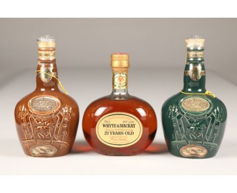 Whyte and Mackay 21 year old blended scotch whisky, 75cl, 40% in presentation box, and two Chivas Brothers Ltd 21 year old Ro