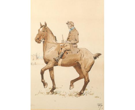 Monogrammed Framed print multiple,'A Rough Rider'50cm x 35cm
