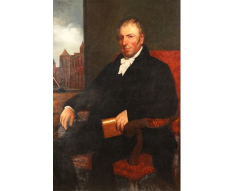 British School (19th Century) Gilt framed oil on canvas, relined 'Portrait of a Victorian Gent' 129cm x 102cm