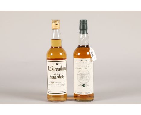The Scottish Parliament single malt scotch whisky, 12 year old, and Referendum scotch whisky, 70cl., 43% vol