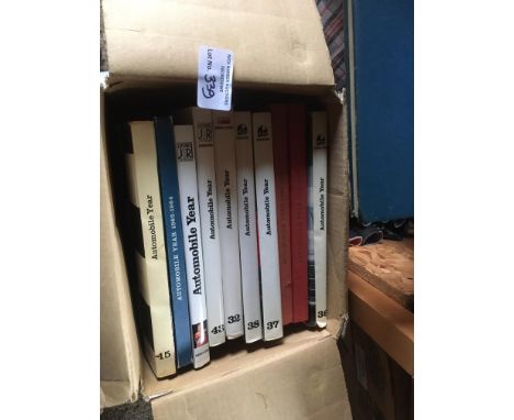 Books : Motor Racing - Automobile Yearbook - hardback - back to early 1960's - mostly with dust covers (11)