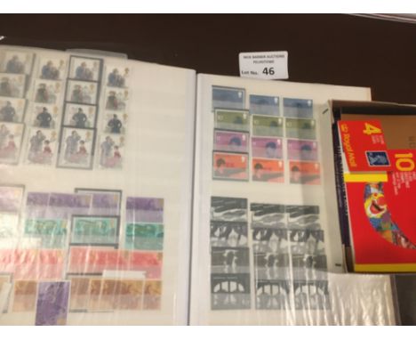 Stamps : Large box of albums inc QV 1d reds QEII perfins, KEVIII, album of QEII commems booklets x15, brown s/b of QEII comme